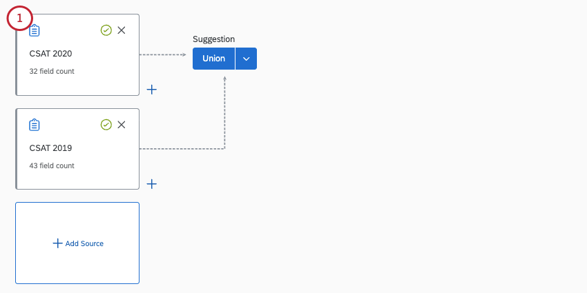 highlighting a source in a data model