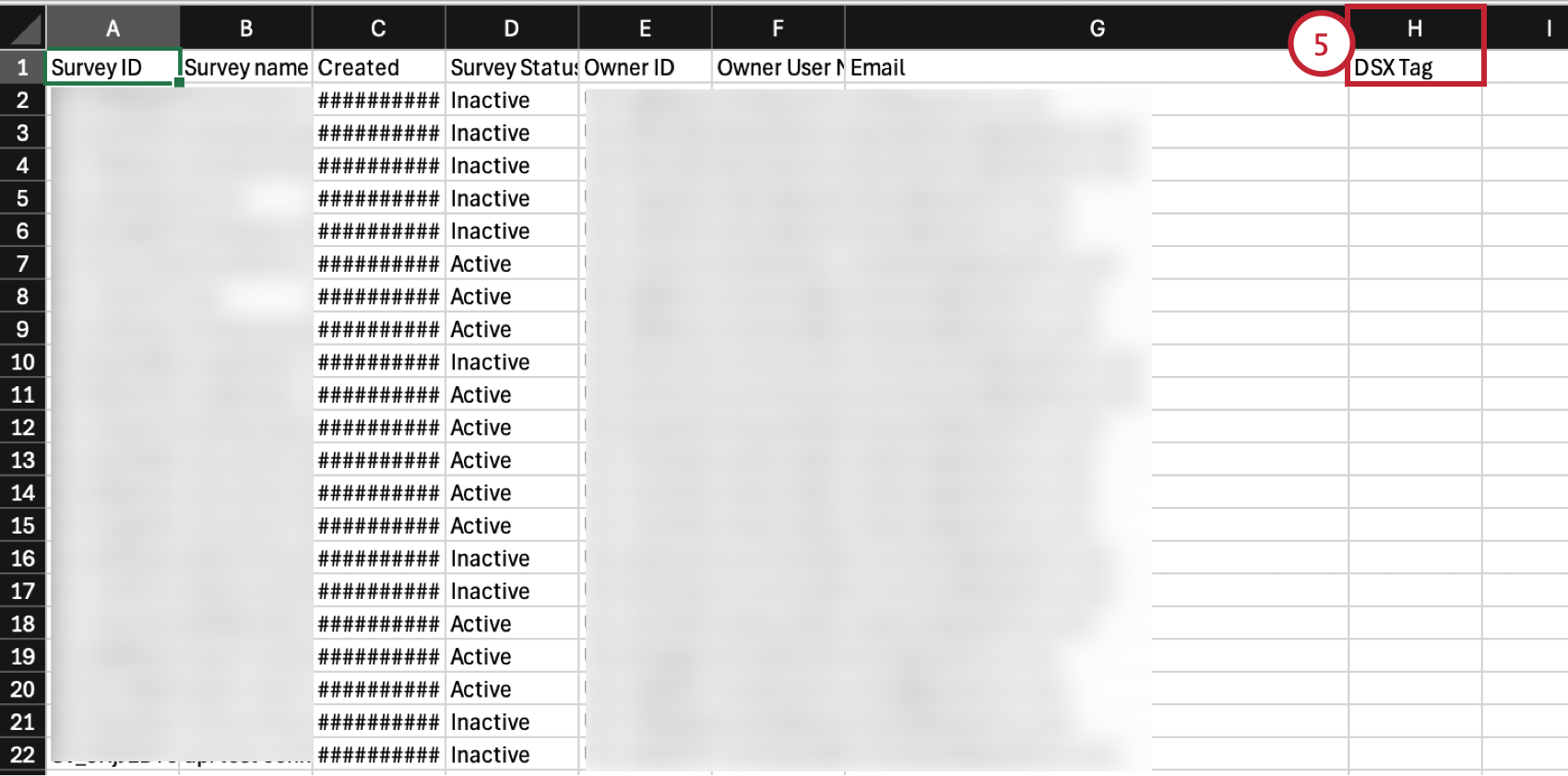 Adding tags to the export file