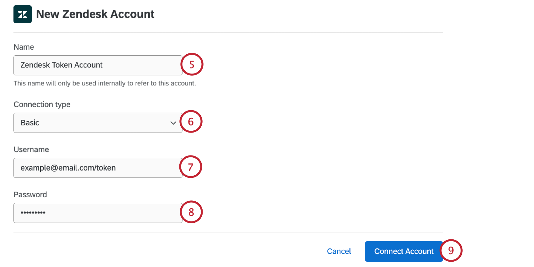 setting up the zendesk connection