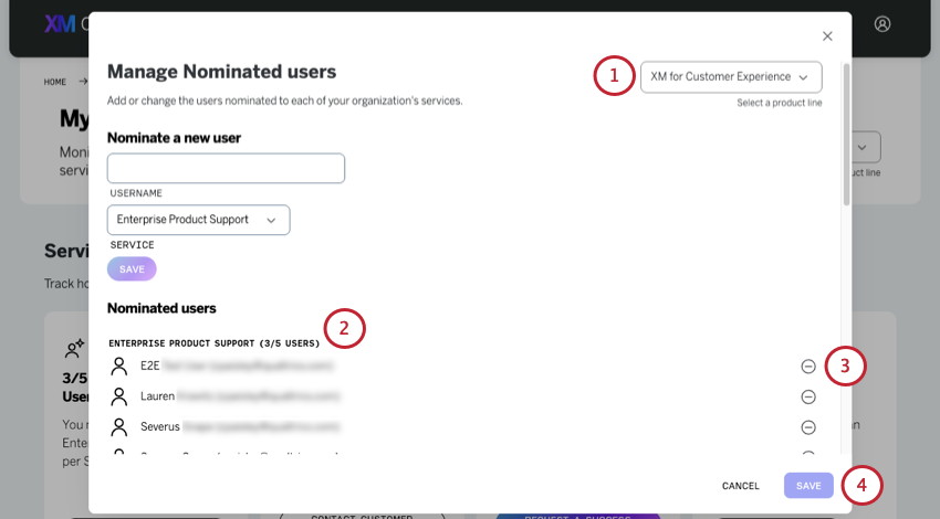 deleting users in the modal