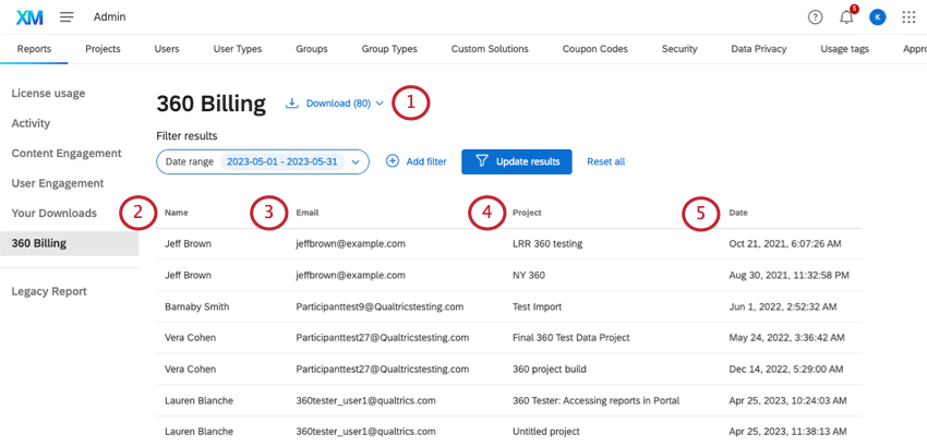 360 billing page