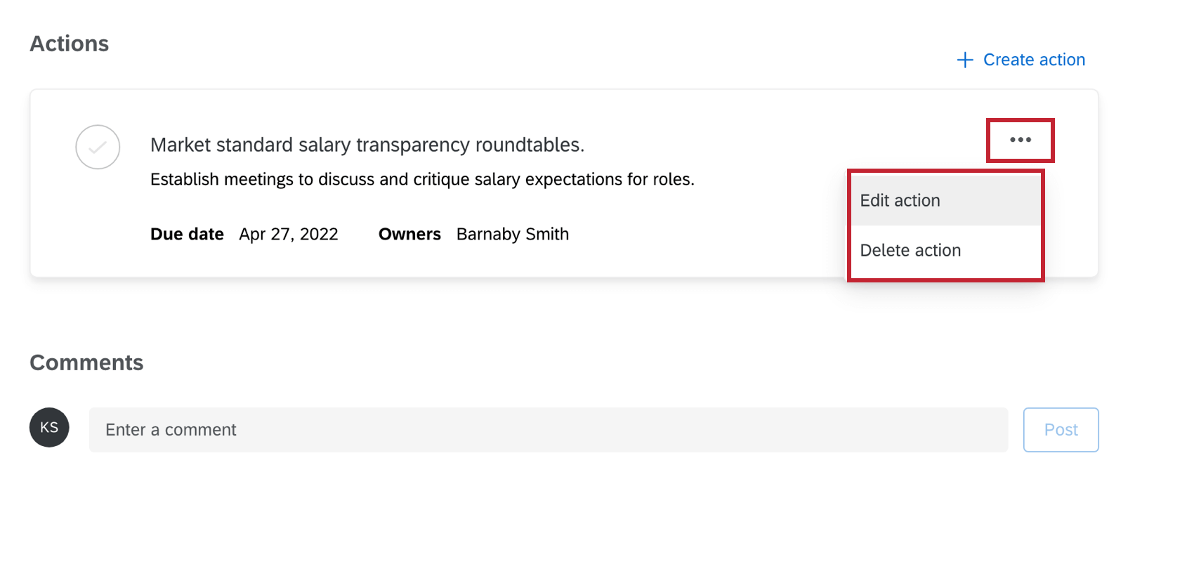 Click dots in upper right corner of sub task to edit or delete subtask