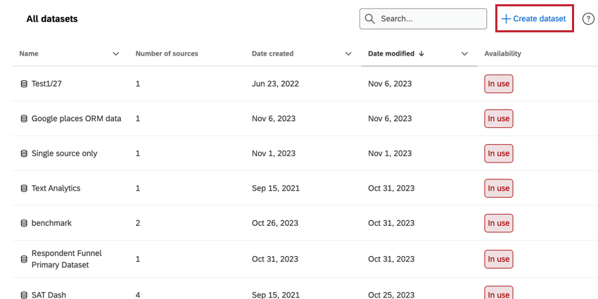 Create a dataset
