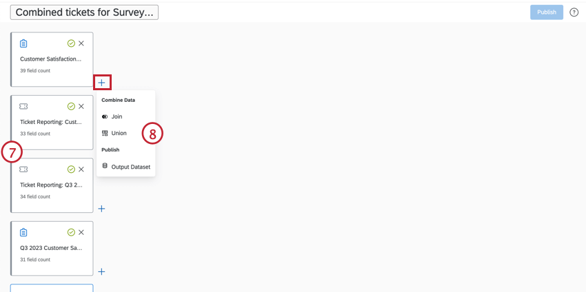 Select union after adding your sources