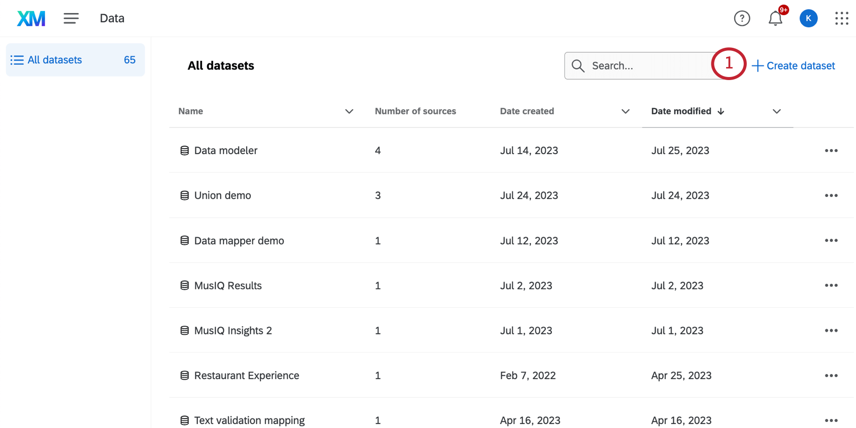 Create a dataset