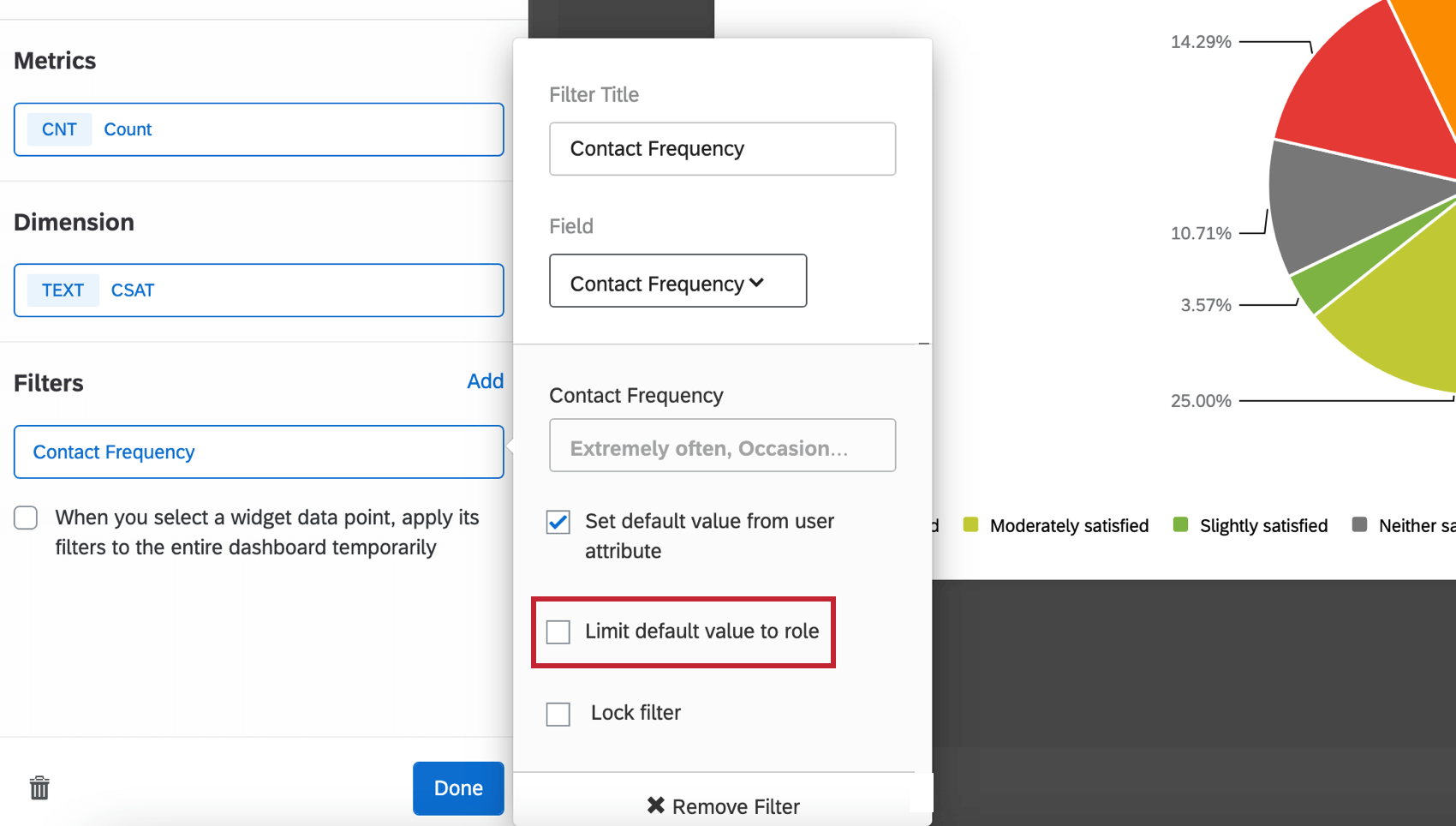 Shows the limit default value to role setting.