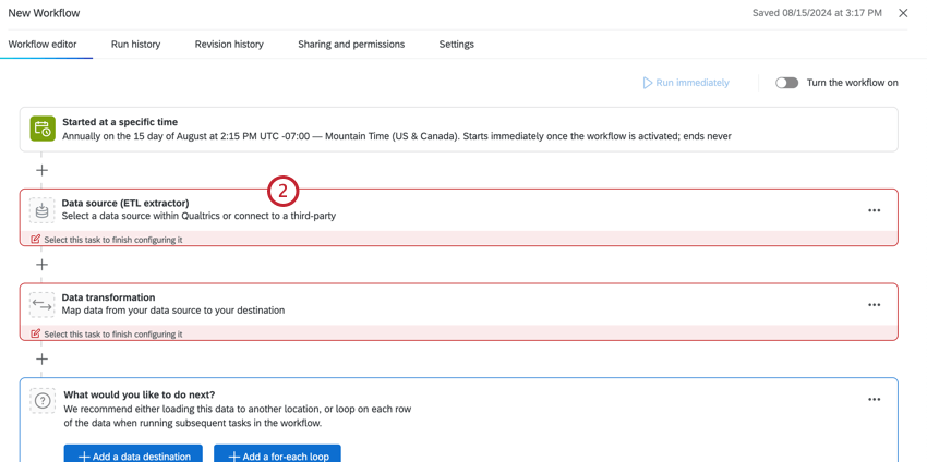 Select an ETL extractor