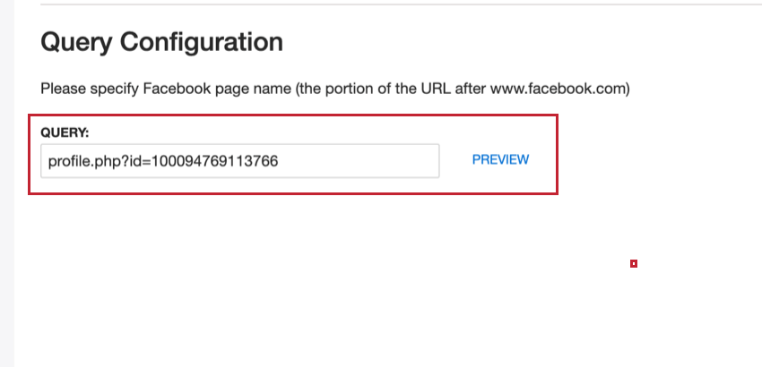 The query from a facebook URL