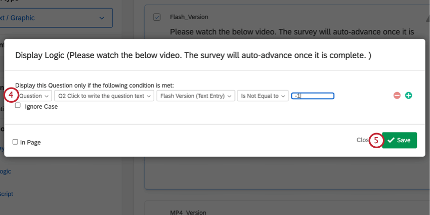 creating the logic to play the flash video