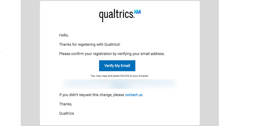 image of the account verification email