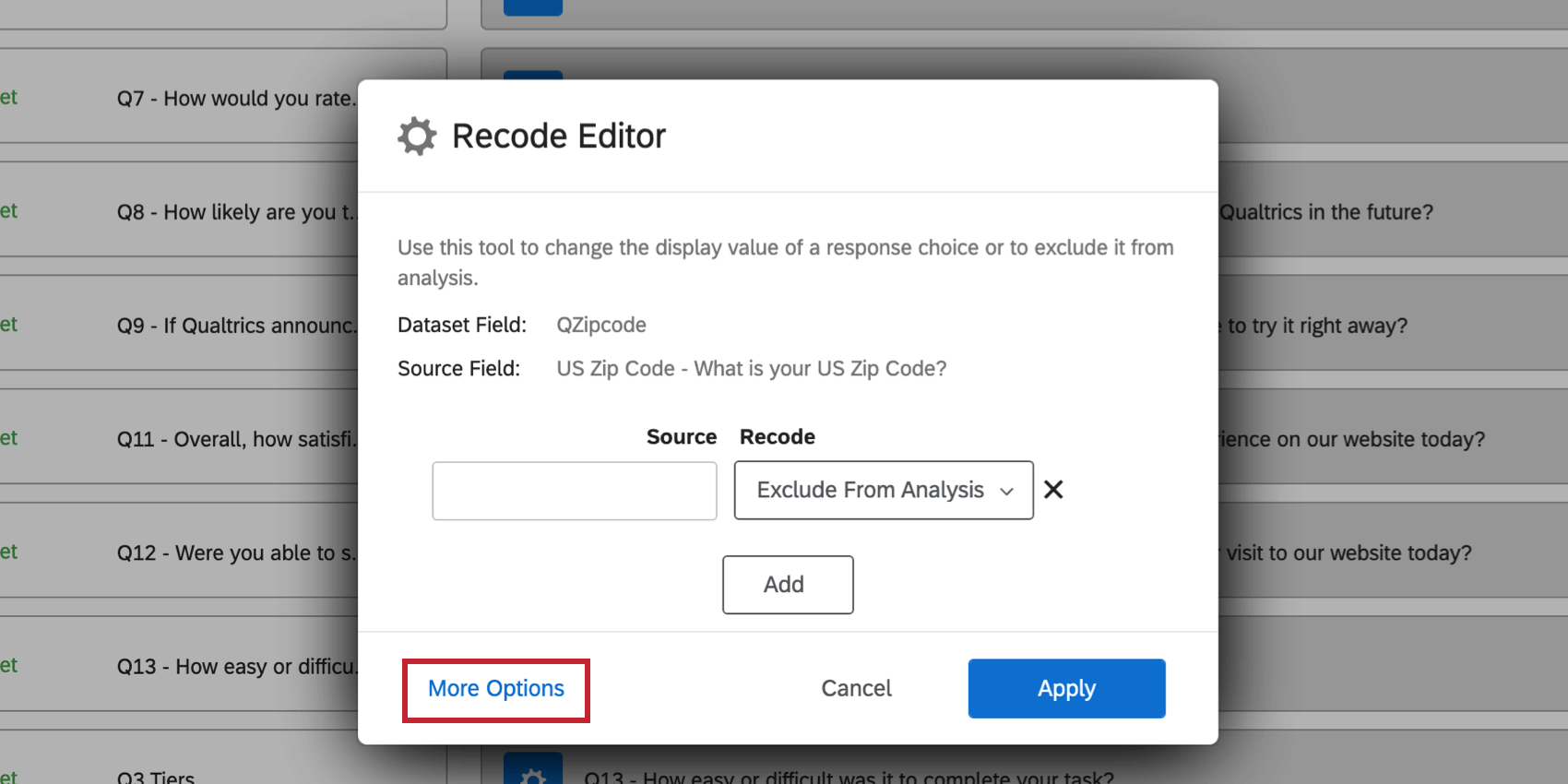 Image showing how to access the delimiter editor