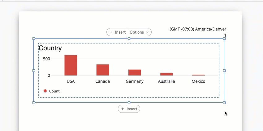 GIF of a widget being sized. this is done by clicking one of the resize boxes and dragging