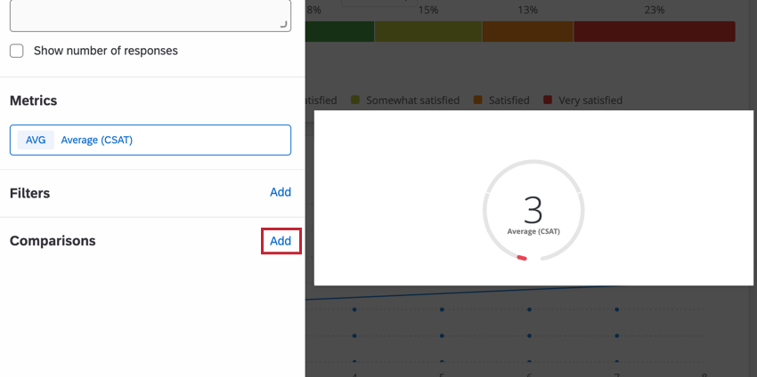 clicking add in the comparisons section