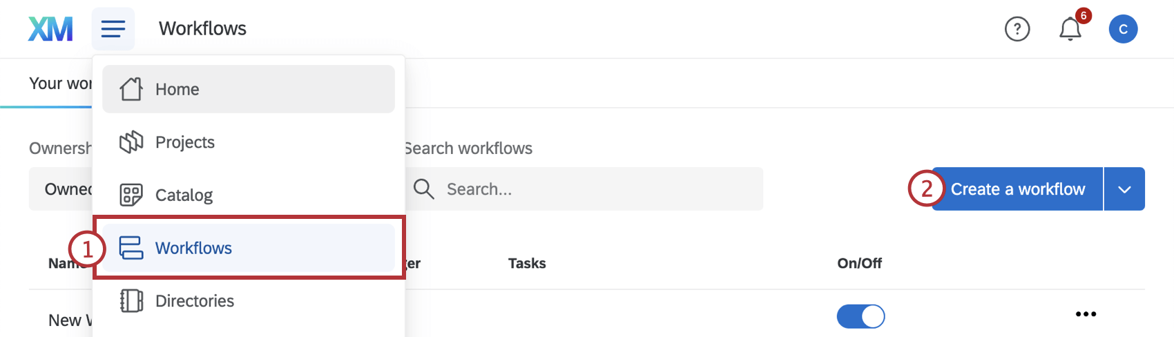 creating a workflow in qualtrics