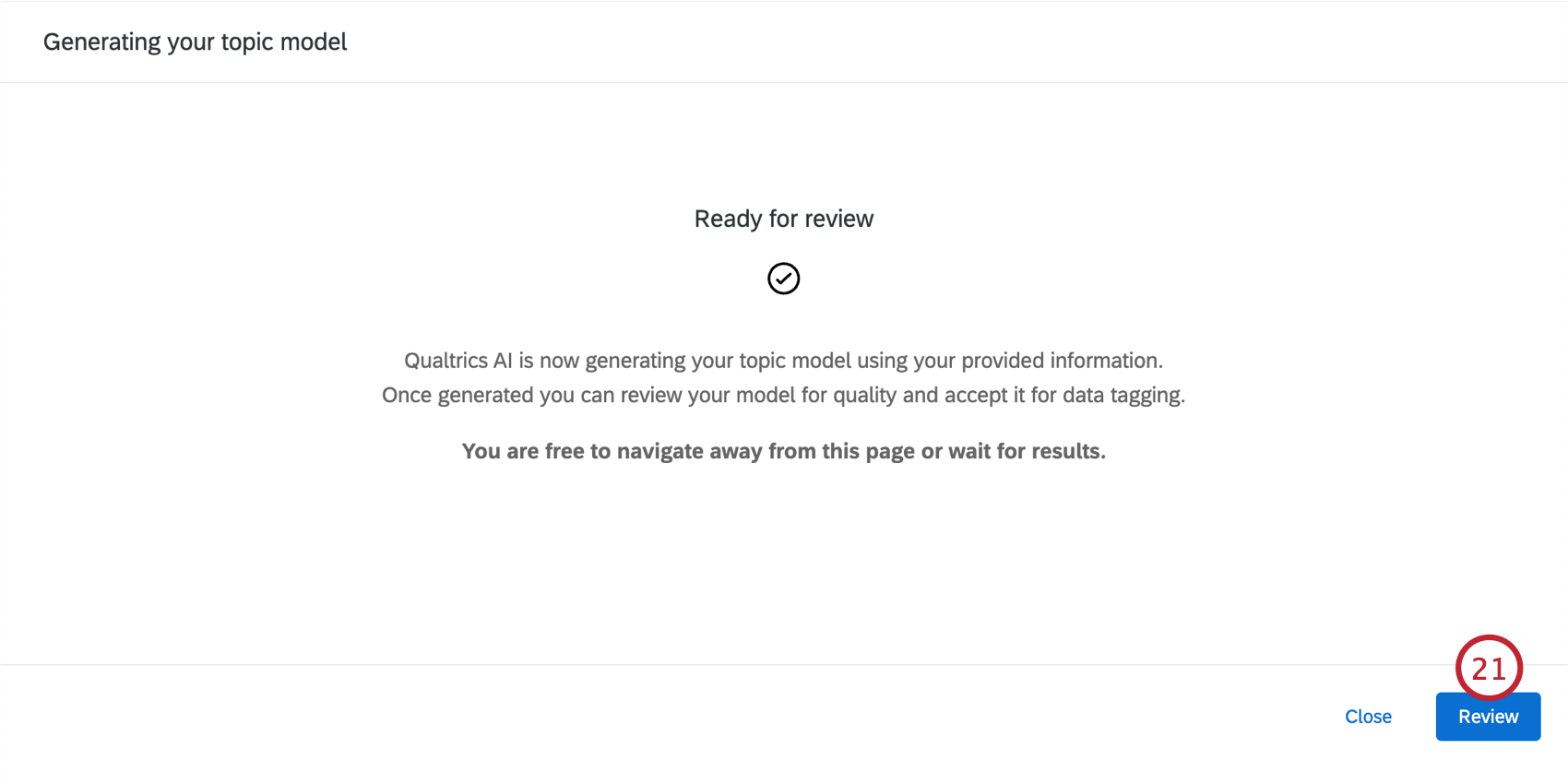 clicking Review