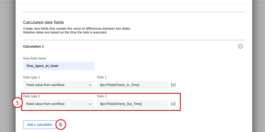 adding a second date for the date calculation
