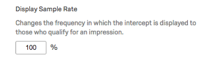 Display Sample rate option with field for this rate