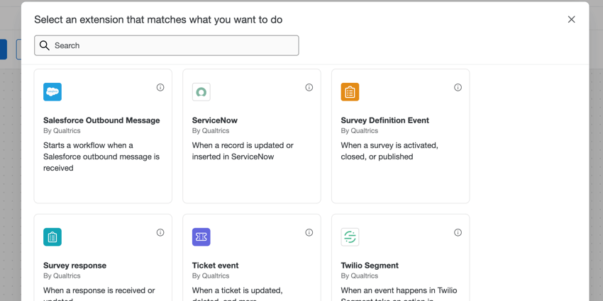 choosing an event for the workflow