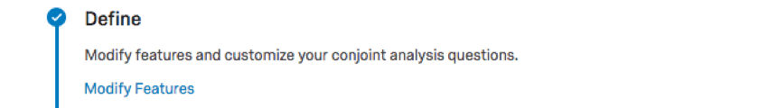 Define step with blue edit features link text