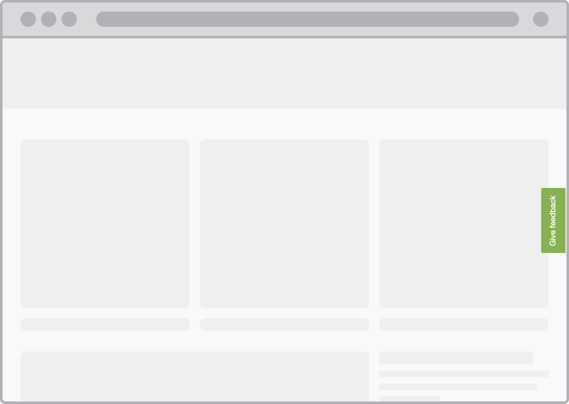 Green feedback button side of page