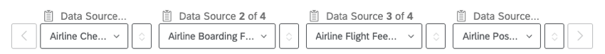 Airline Check-In, Boarding, Flight, and Post-Flight are selected as the sources for this dashboard