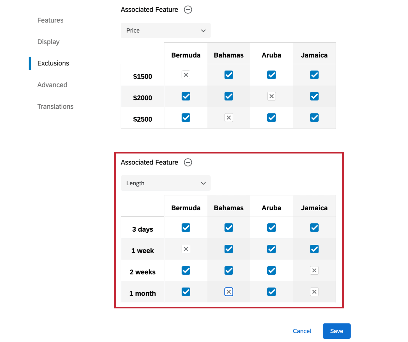 A second chart has appeared. The first is location by price, the second is location by duration. Both have to have location because that is the primary feature
