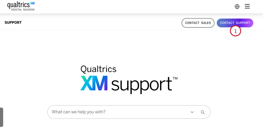 clicking "contact support" on the support site