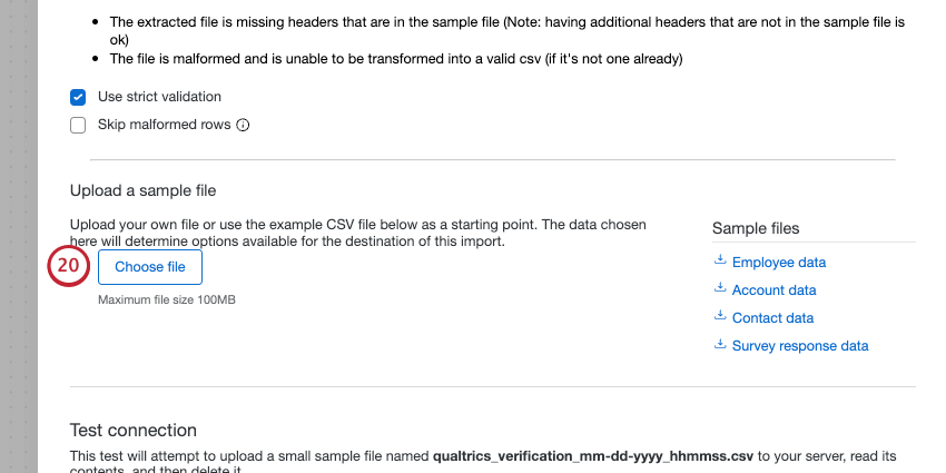 choosing a file to upload