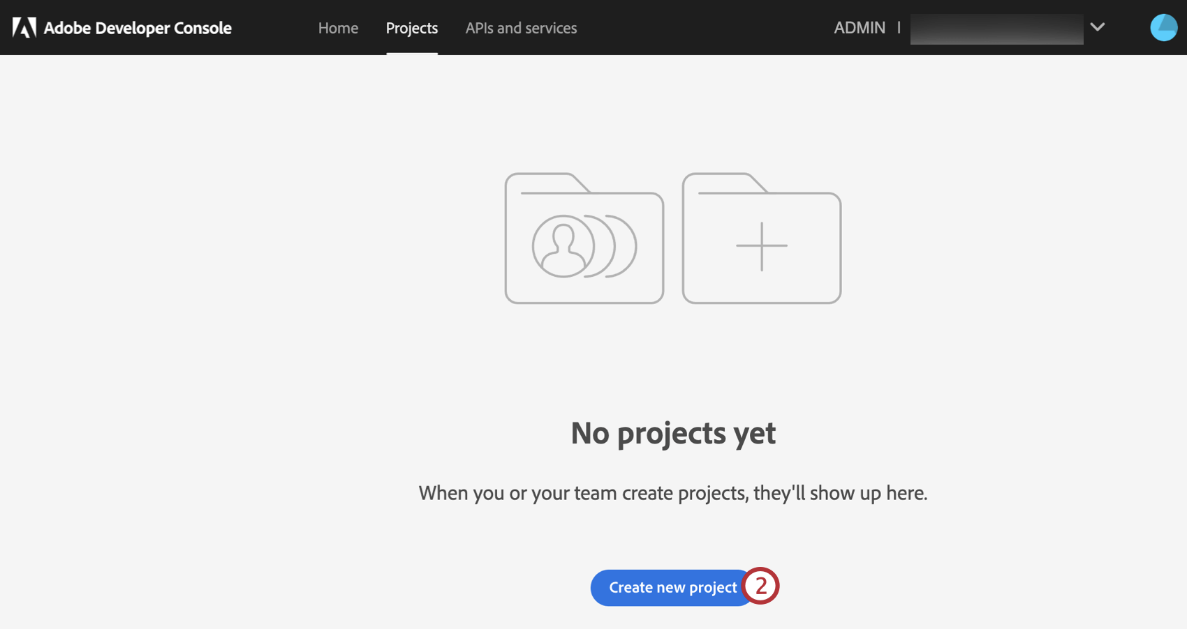 creating a project in adobe