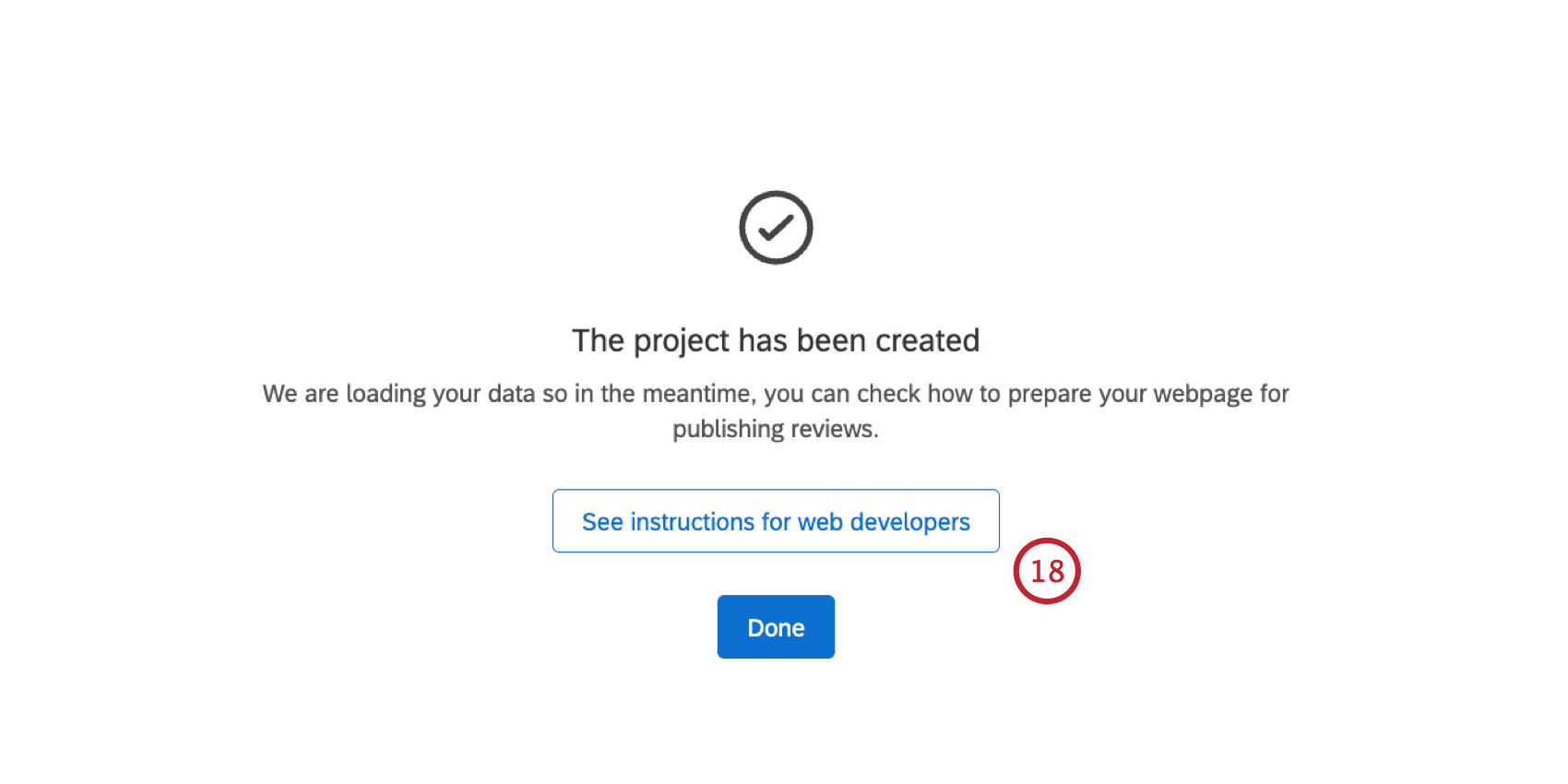 navigating to api instructions after creating the project