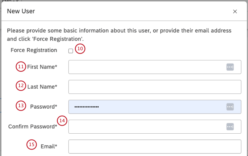 user fields