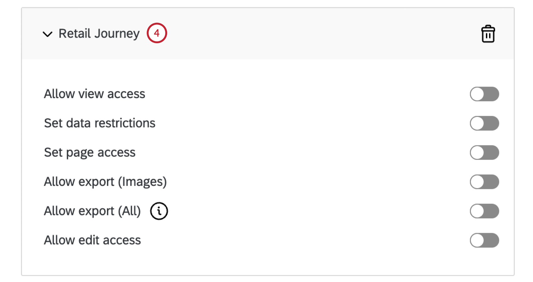 choosing the allowed dashboard permissions
