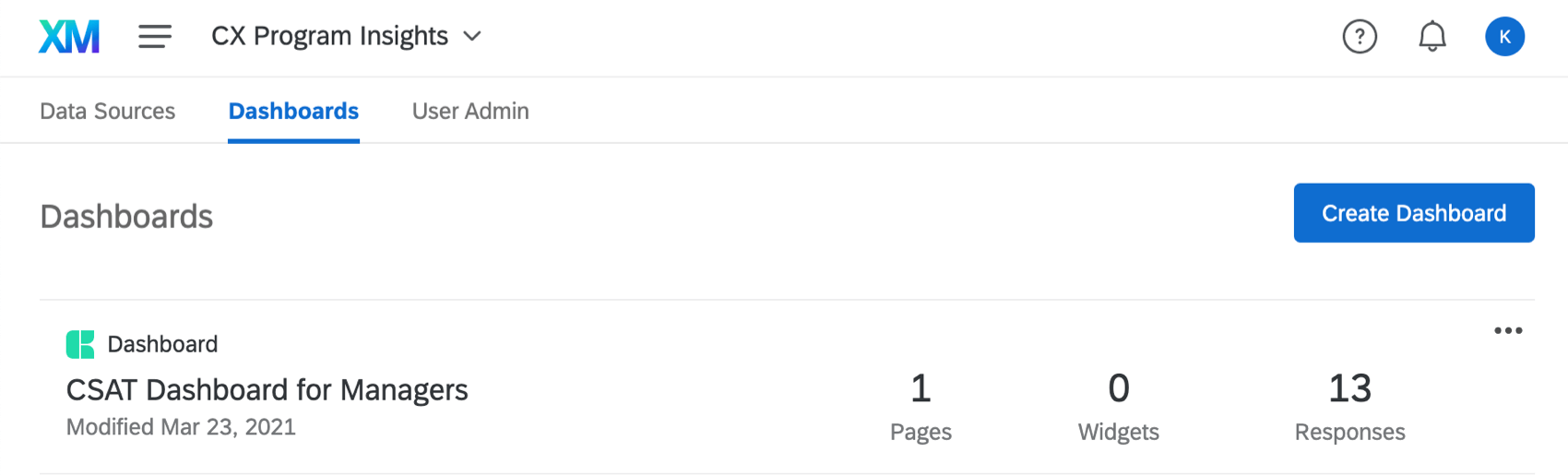 Inside a dashboards project instead of the dashboard