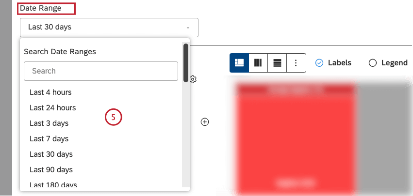 Select the date range for the report.