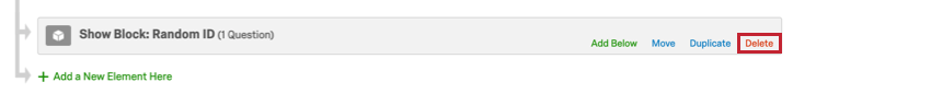 Delete option on right of an element