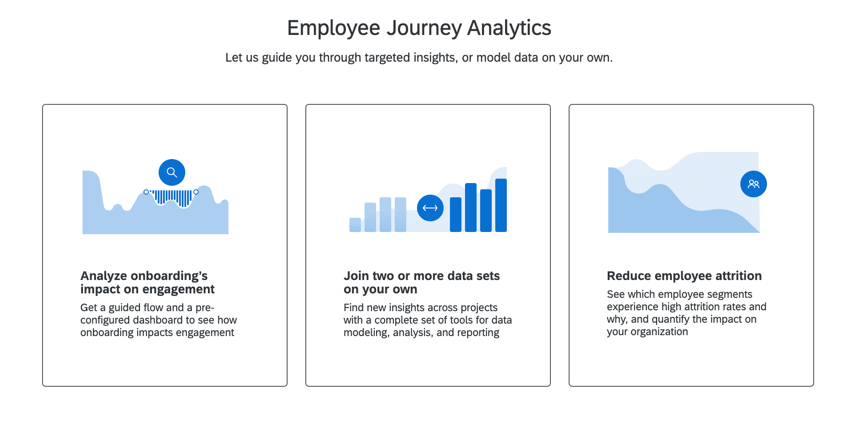 Image from the employee journey analytics creation page