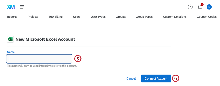 adding a name to a new microsoft excel account