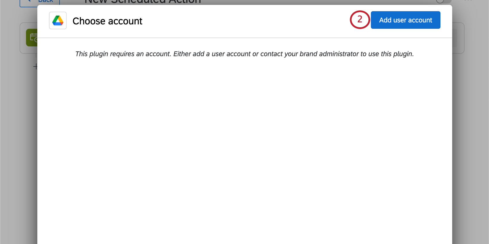 clicking add user account in the top right