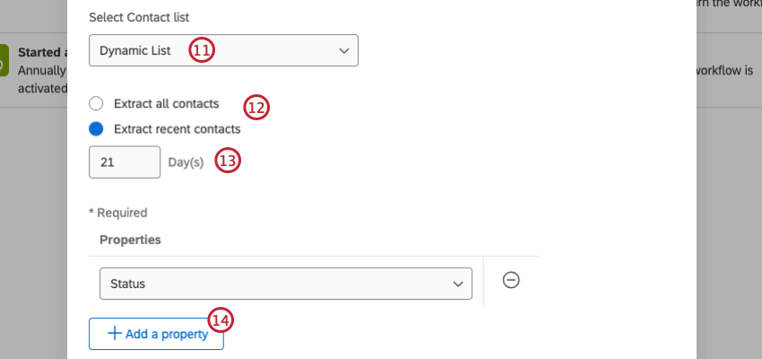 configuring the extract from hubspot task