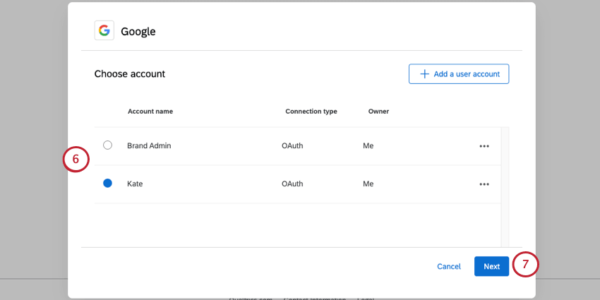 new window where you can log into a google places account