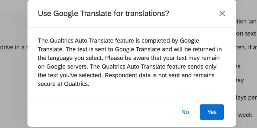 confirming using automatic translation