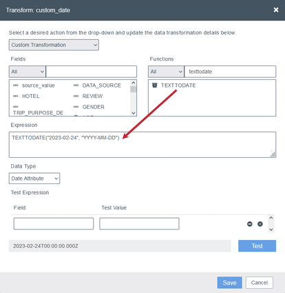 using a hardcoded date