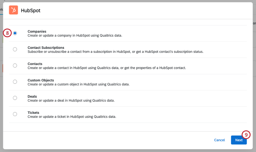 choosing the type of hubspot task to use
