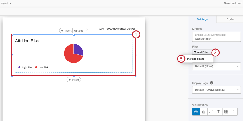 image of the Add Filter button for filtering an entire visualization.