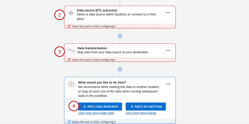 setting up an etl extractor task and adding a transformation if needed