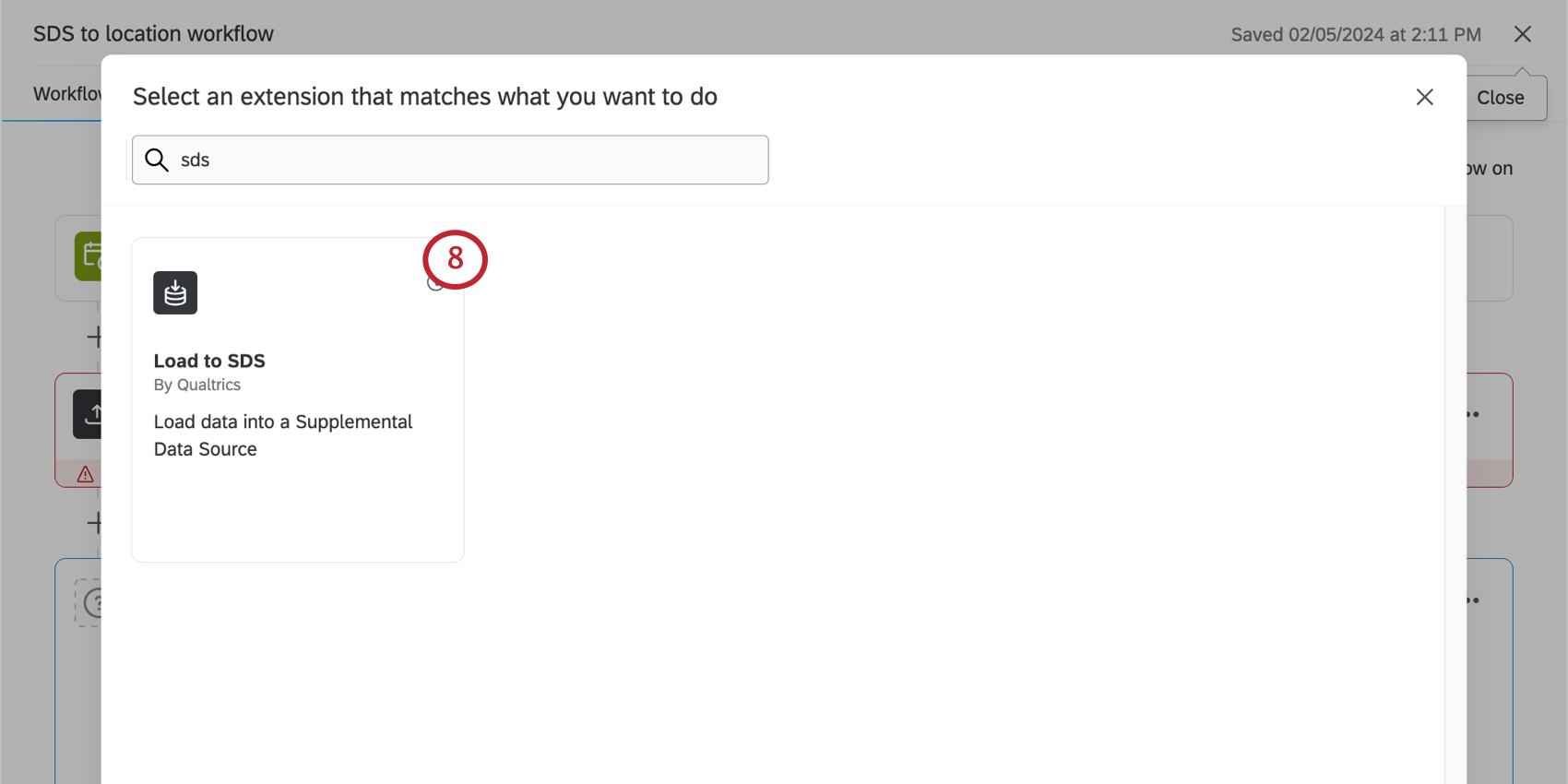load to SDS task