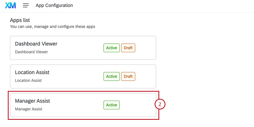 choosing the Manager Assist app