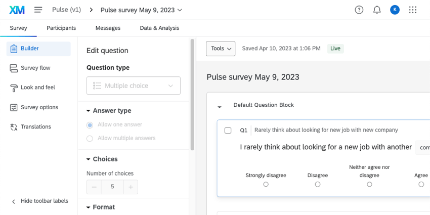 Survey builder