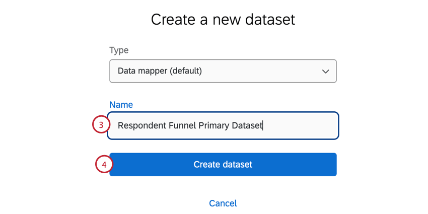 giving the dataset a name