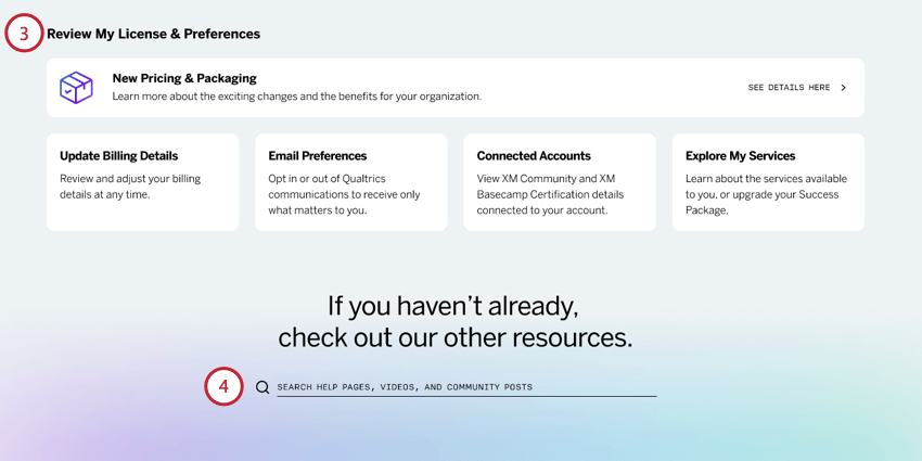 reviewing the additional resources available in the hub